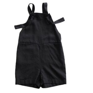 Beaton Linen Shortalls Black size Small